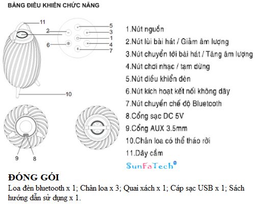 Loa den di dong AL-22